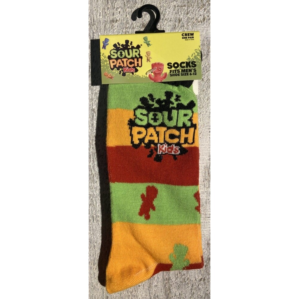 Sour Patch Kids Print Novelty Crew Socks - Men’s Size 6-12 - D027